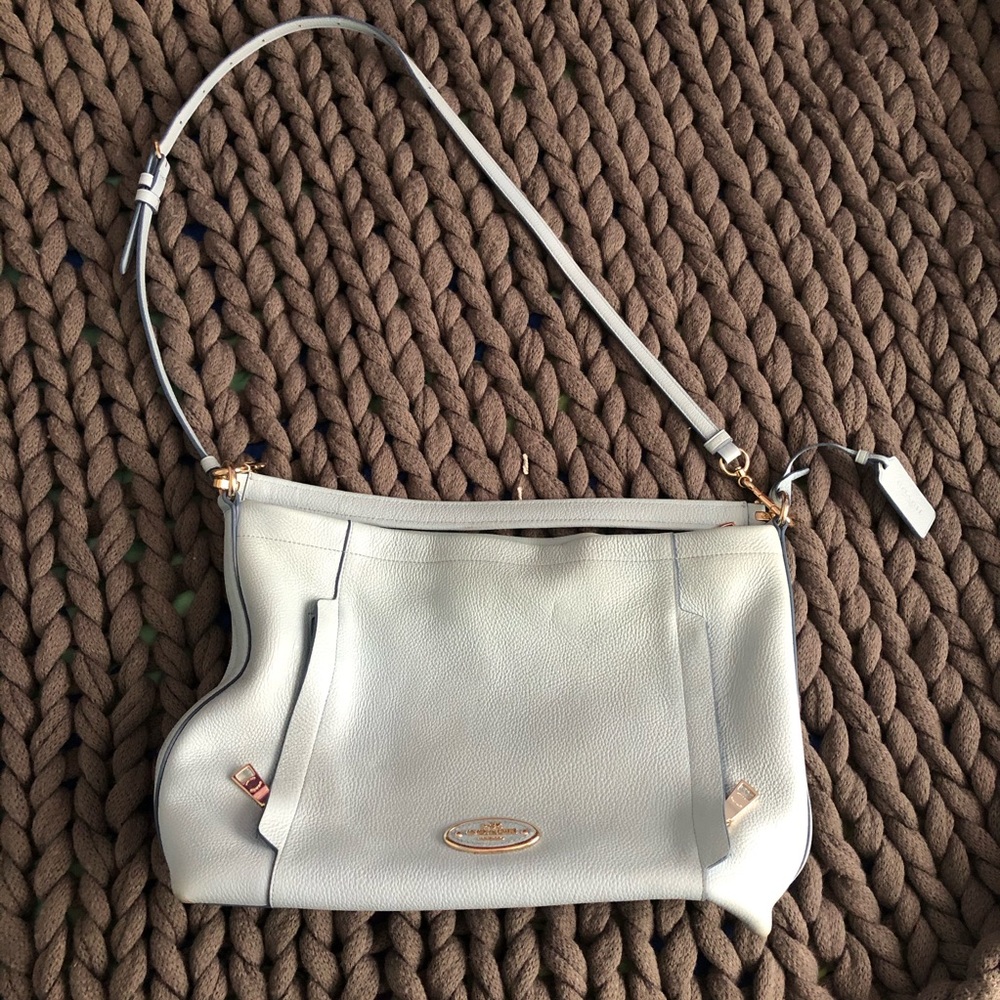 Baby blue coach purse